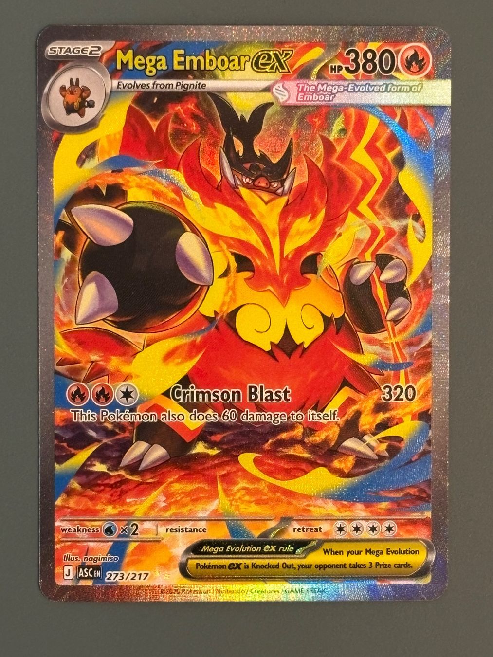 Pokémon Cartes à collectionner: Mega Emboar EX 273/217 - ASC - ENG – Neuf (Voir description) à Seewen SZ par Pokeace93