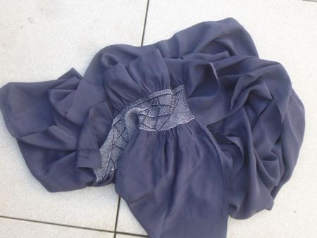 OBI Seidengürtel zu japan. Kimono blau
