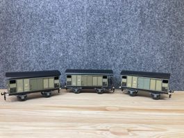 3er Set Buco Spur 0 Gedeckte Güterwagen 8644 und 8645 SBB