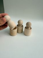 Wooden Montessori toys set of 3, made of wood with wood 