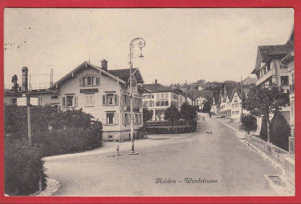Ansichtskarten: HEIDEN WERDSTRASSE – Gebraucht aus Grüningen von Kartenlaube