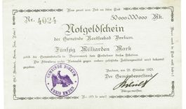 Borkum Nordseebad 50 Mrd.Mark +Stempel 24.10.1923 VZ++-UNZ