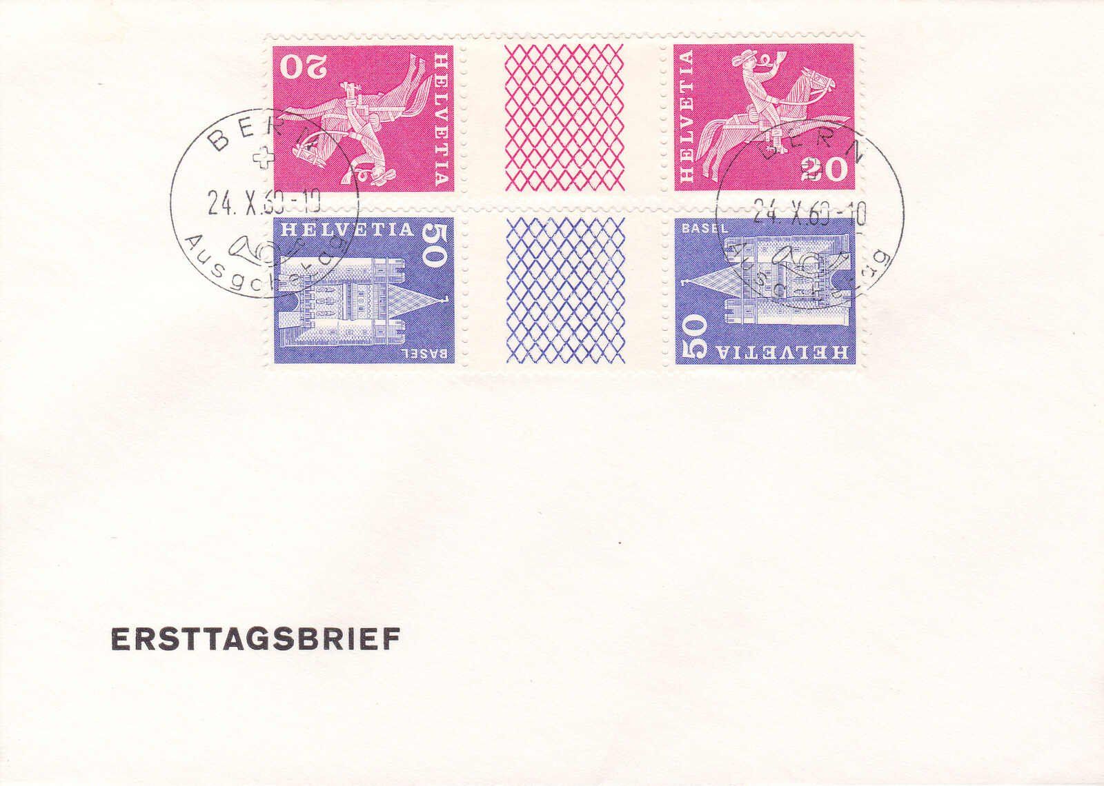 Tutti i francobolli: 1966, postgeschichtliche Motive, auf 4 mit "Ersttagsbrief" – Usato da Wenslingen venduto da riger11