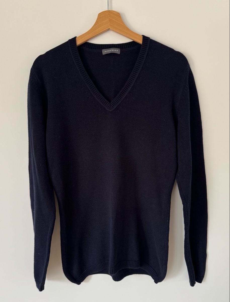 Repeat Maglioni & Felpe: REPEAT Pullover Damen Gr. S M Dunkelblau Navy V-Ausschnitt – Nuovo (secondo la descrizione) da Flumenthal venduto da SecondLove_CH 1