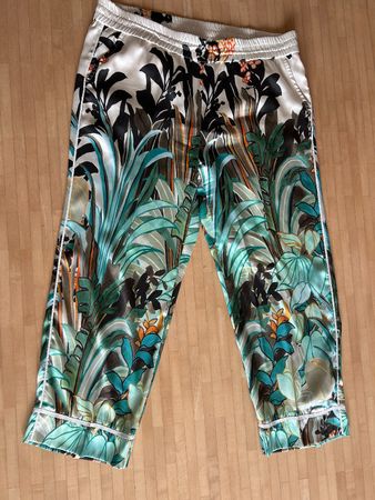 Elegante CAMBIO Hose „Gia Cropped“ Gr. 46 Tropisches Design