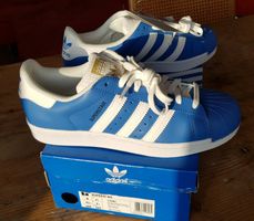 adidas Originals Superstar blau/weiss/gold/s 41 1/3 NEU OVP