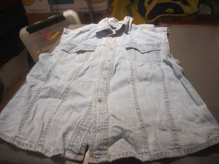 Jeans - Gilet ca. Grösse S, hellblau