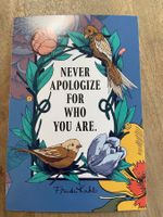 Frida Kahlo Never apologize Kunstkarte neu
