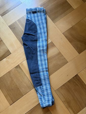 Reithose Equilibre kariert blau dunkelblau Grösse 176