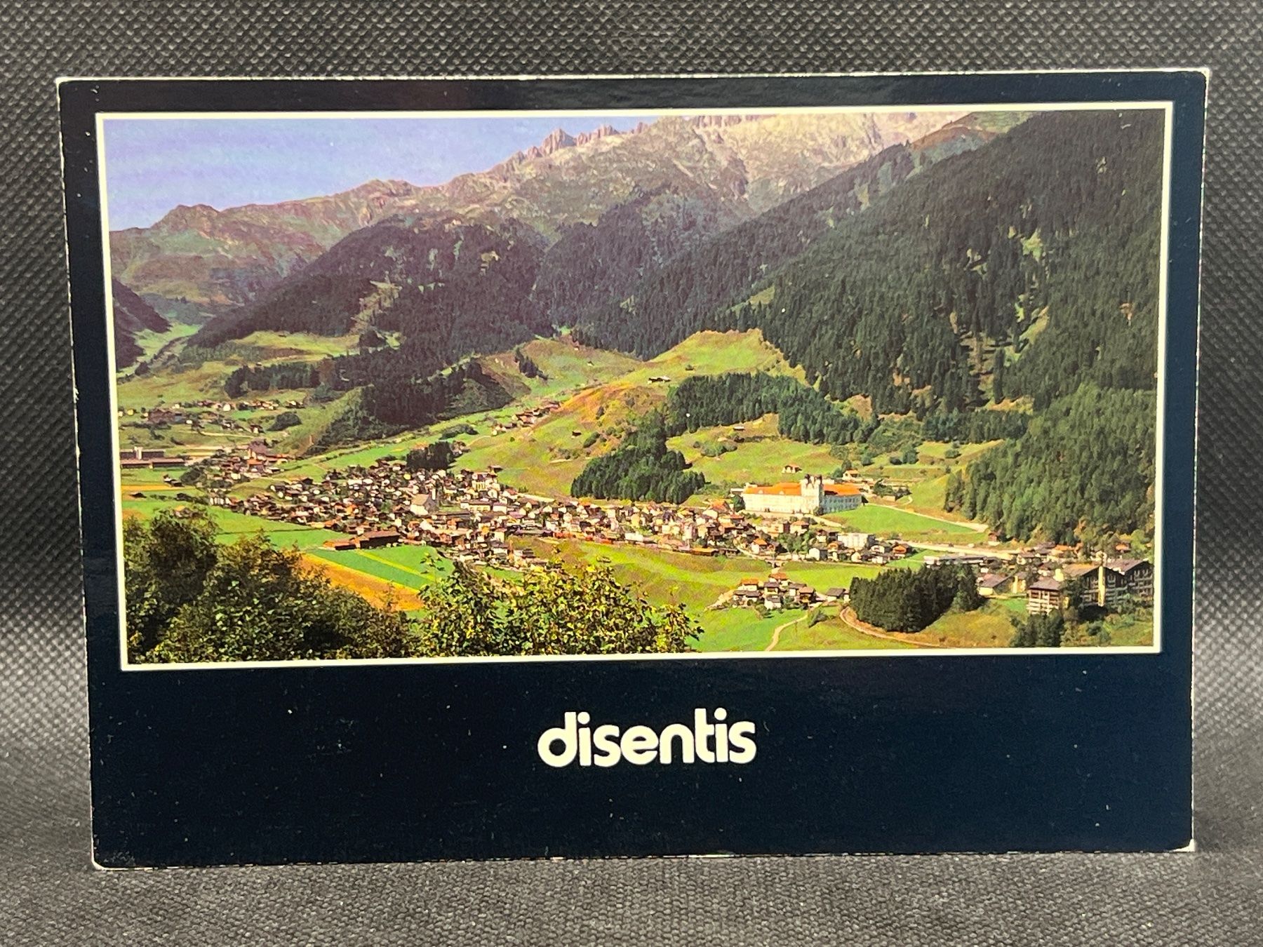 Ansichtskarten: Disentis-Mustér, 1100 m ü.M. mit Acletta – Gebraucht aus Widnau von Brusi9