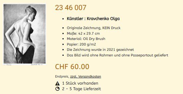 Gemälde: Lagerräumung Original Gemälde 23 46 007 – Neu (gemäss Beschreibung) aus Hagenbuch ZH von Art-Agency 1