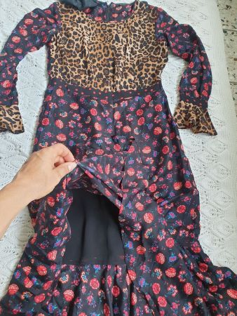 KLEID 38 M MAXIKLEID SEIDE SILK LIEBLINGSSTÜCK TOP DRESS TO