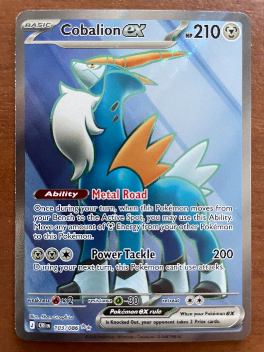 Pokémon Carte collezionabili: Pokemon Cobalion eX (Versand gratis) – Nuovo (secondo la descrizione) da Chur venduto da Angerson
