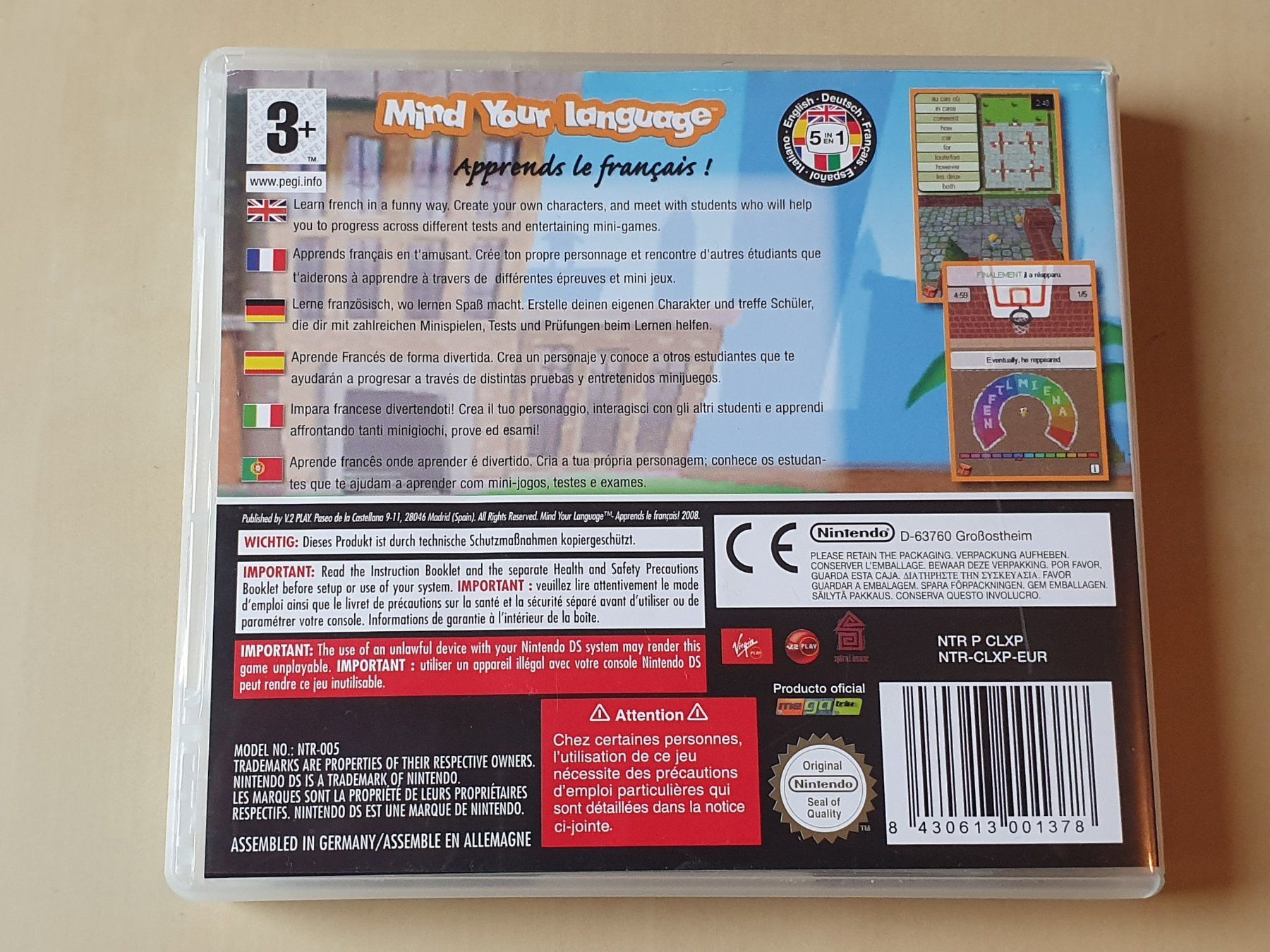 Nintendo Giochi: Mind your Language apprends le francais! – Usato da Stansstad venduto da collectorsshop 1