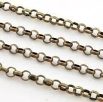 1m Kette  Jasseronkette 4mm bronze