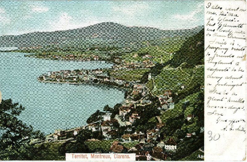 Ansichtskarten: Montreux - Territet Clarens + 1903 – Gebraucht aus Emmenbrücke von teestube