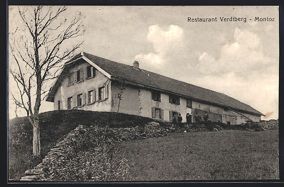 Ansichtskarten: AK Montoz, Restaurant Verdtberg – Gebraucht aus Berlin von bartko-reher
