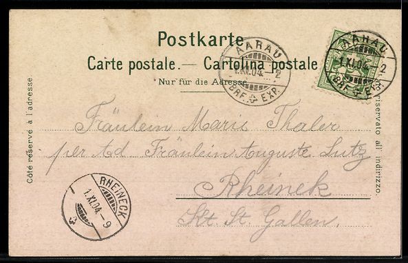 Cartoline postali: AK Aarau, Kettenbrücke – Usato da Berlin venduto da bartko-reher 1