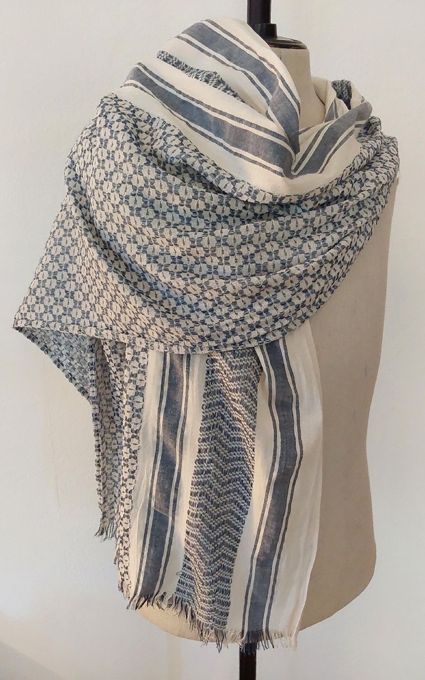 Foulards, Tücher & Schals: Schal blauweiss – Gebraucht aus Köniz von scopello12