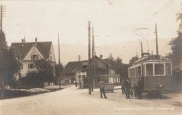 Diepoldsau - Schmitter Postplatz mit Tram