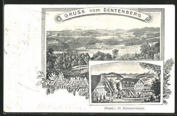 Cartoline postali: Gruss vom Dentenberg, gelaufen 1906 – Usato da Frauenfeld venduto da POML