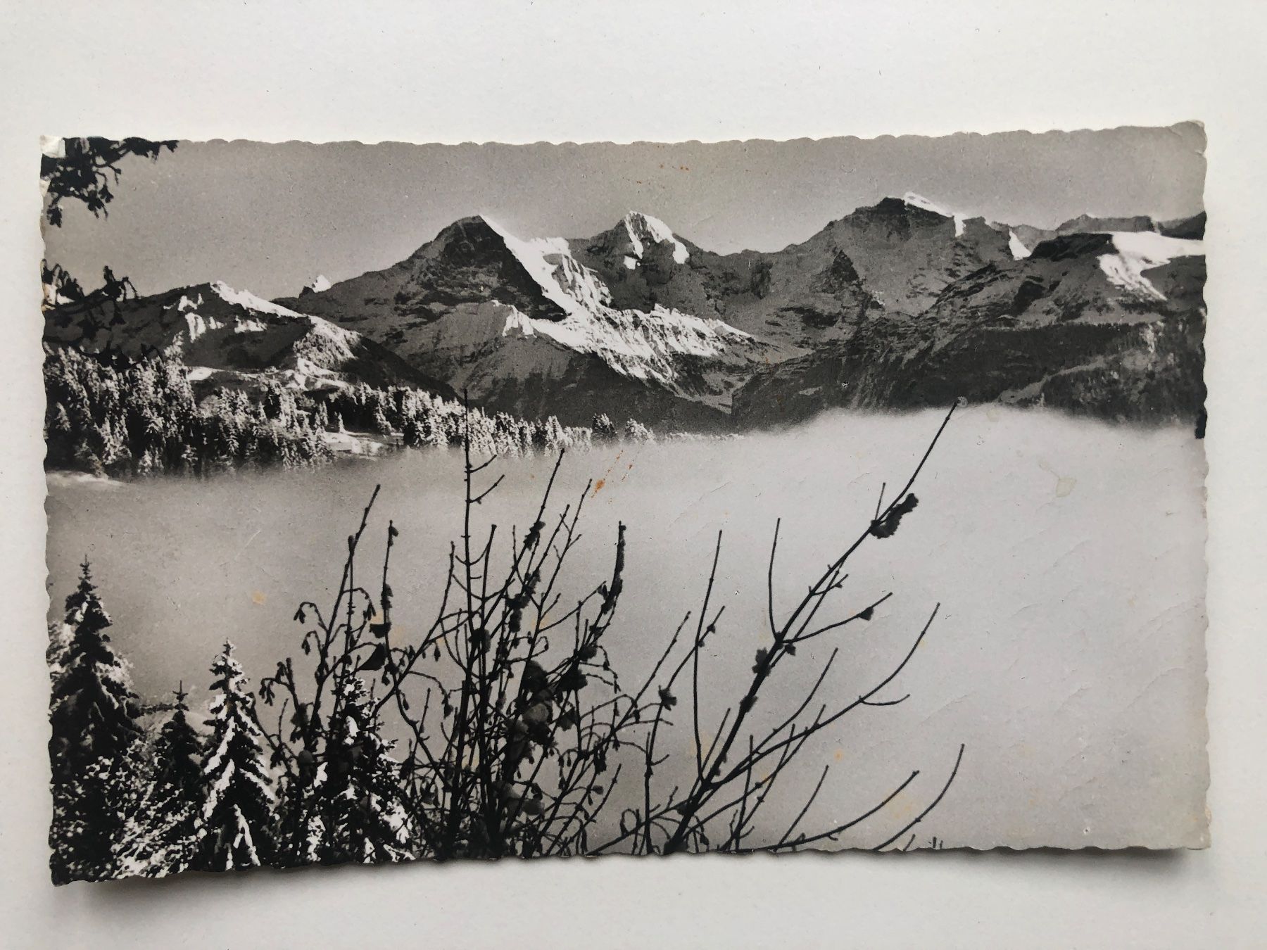 Cartoline postali: Beatenberg Eiger, Mönch, Jungfrau (~ 1956) – Usato da Neuchâtel venduto da Atahuallpa