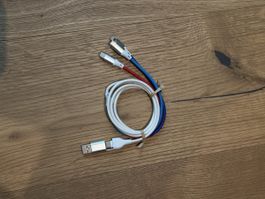 3in1 USB Ladekabel neu (Für iPhone, Samsung, etc) 