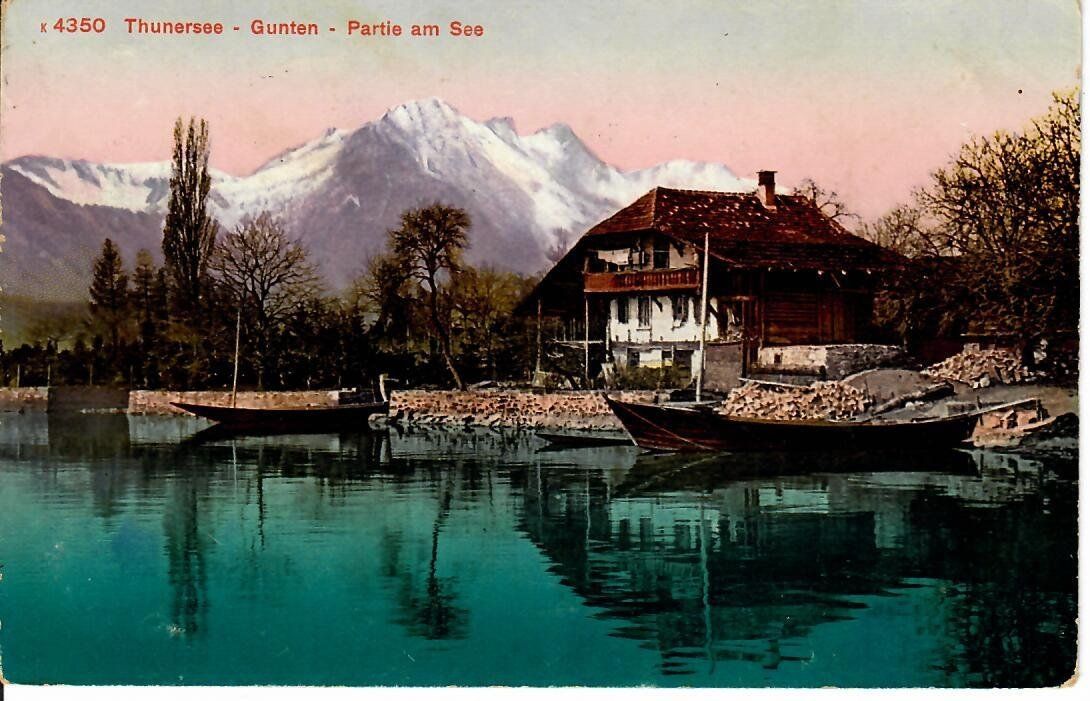 Cartoline postali: Thunersee Gunten 1910 – Usato da Hochdorf venduto da Ziegel-16