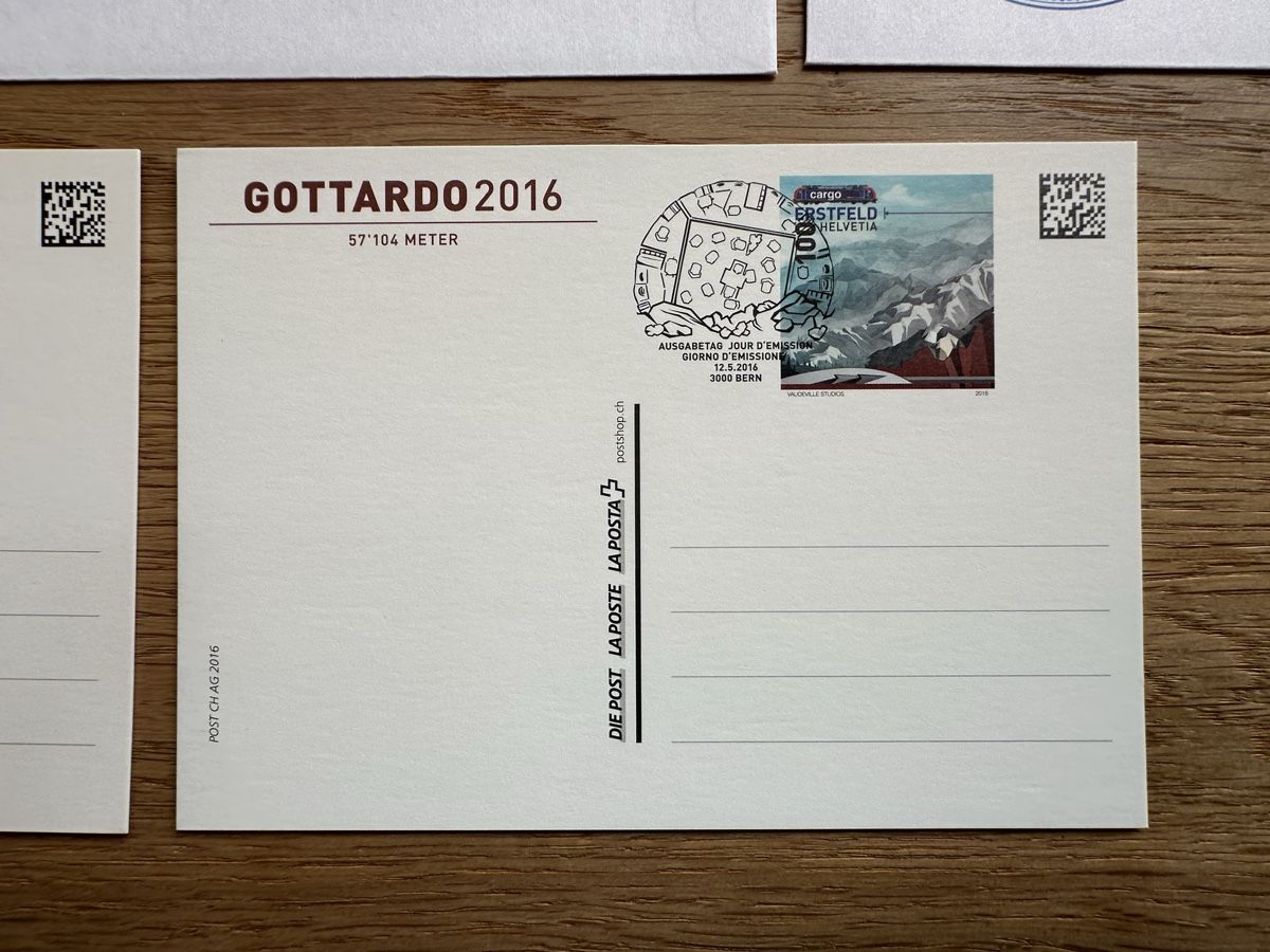 Tutti i francobolli: Schweiz - 3 FDC + 2 Postkarten 2015-2016 – Usato da Schmitten / FR venduto da Samsara169 4