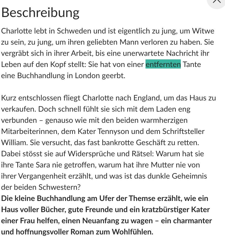 Libri: Die kleine Buchhandlung am Ufer der Themse – Usato da Frauenfeld venduto da AlphaCentauri_369_ 1