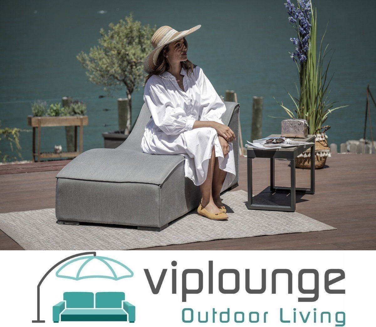 Viplounge Sedie a sdraio: Bequemer Liegestuhl Sun grau – Nuovo e nell'imballaggio originale da Uznach venduto da viplounge 3