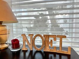 NOEL Schrift Holz - weihnachtlich rustikal Stil - wie NEU!