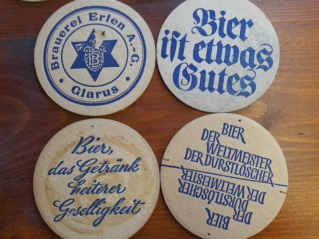 Sottobicchieri: Bier Brauerei Erlen Glarus Bierdeckel – Usato da St.Gallen venduto da Stocken64 2
