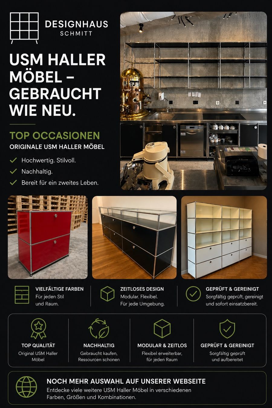 USM Scaffali: USM Haller Sideboard Anthrazitgrau Inklusive Lieferung/Aufba – Usato da Balsthal venduto da Designhaus.Schmitt 8