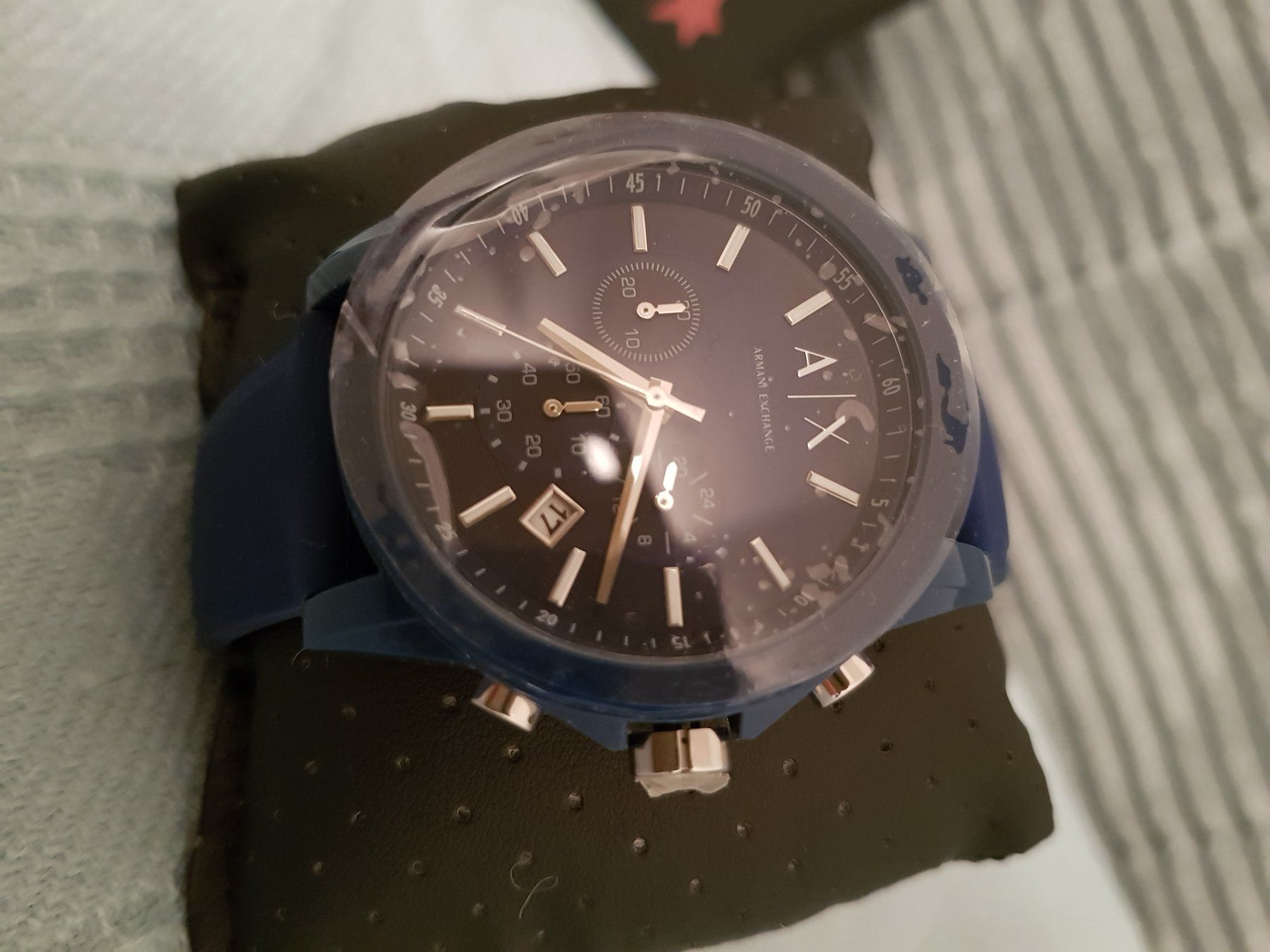 Armani Orologi: Armani Exchange Herren Armbanduhr, blau, – Nuovo (secondo la descrizione) da Basel venduto da O-MEGA 2