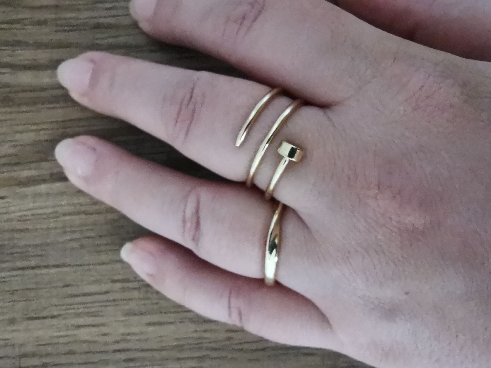 Anelli: Goldfarbenes Ring-Set, Grösse 56 – Usato da Bonaduz venduto da TheCahenzli 1
