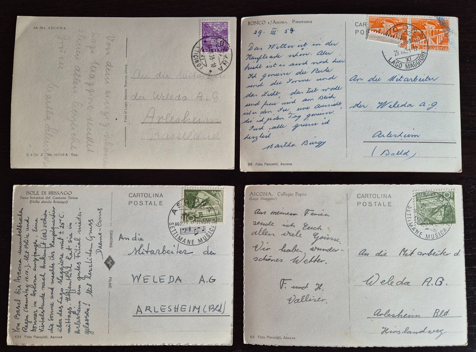 Cartoline postali: Postkarten Ascona Brissago – Usato da Buus venduto da papillon098 1
