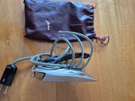 Vintage Jura Reisbügeleisen, klappbar, mit Tasche