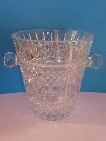 Eisbehälter Sektkühler Kristallglas massiv 2