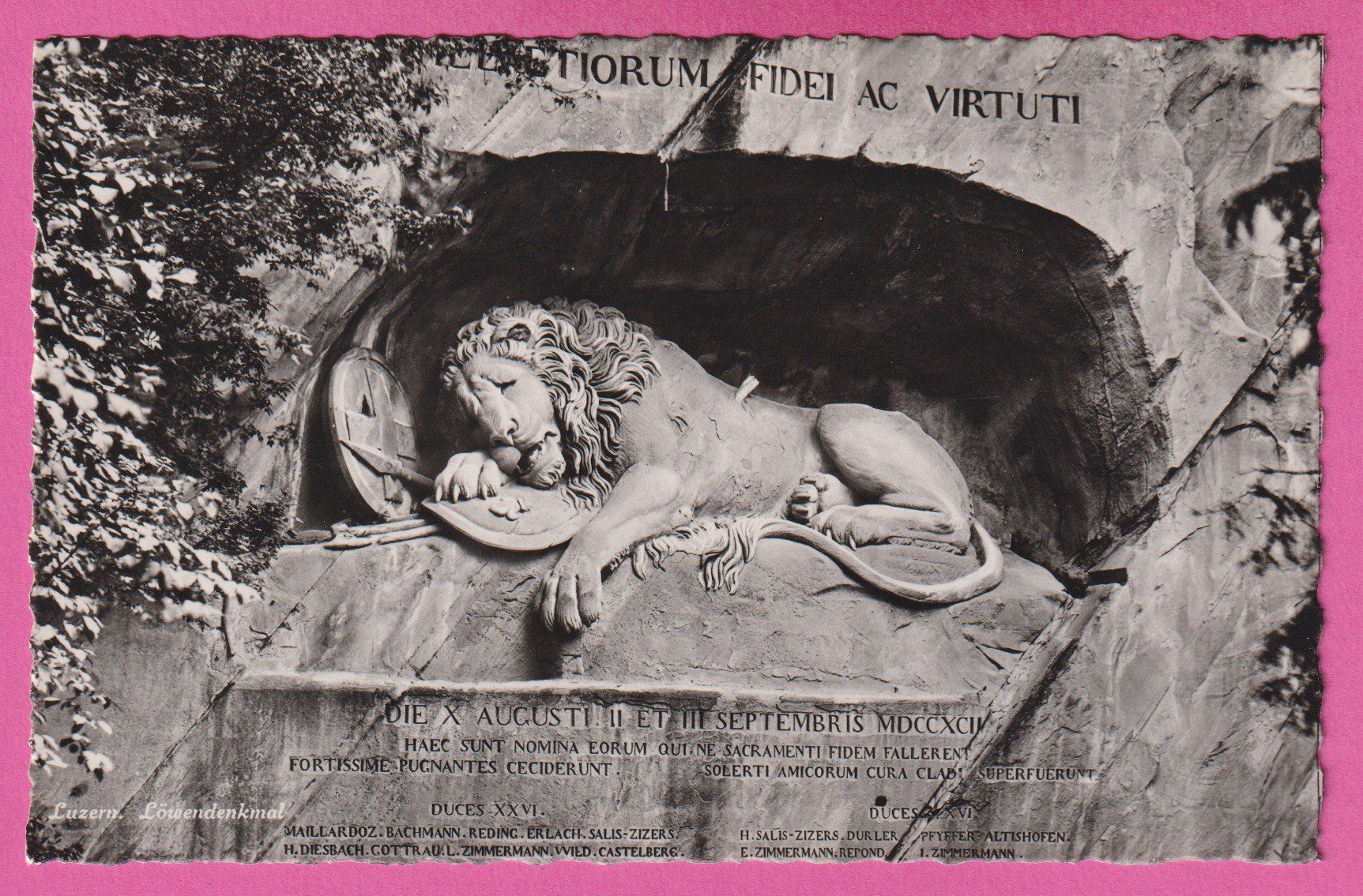 Cartoline postali: Luzern Löwendenkmal – Usato da Einsiedeln venduto da dillie