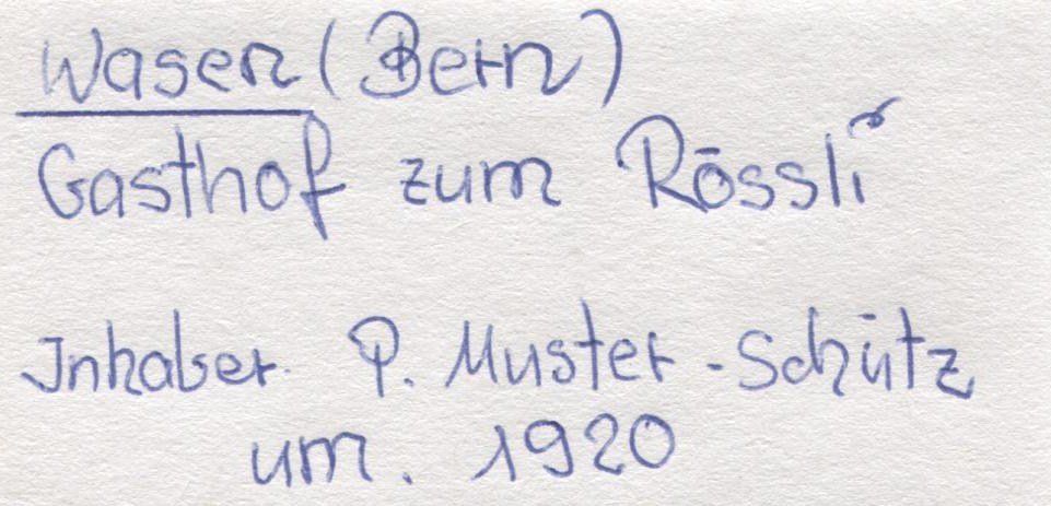 Cartoline postali: WASEN BE 1920 Restaurant Rössli mit Oldtimer Auto – Usato da Rothrist venduto da Clanx 3