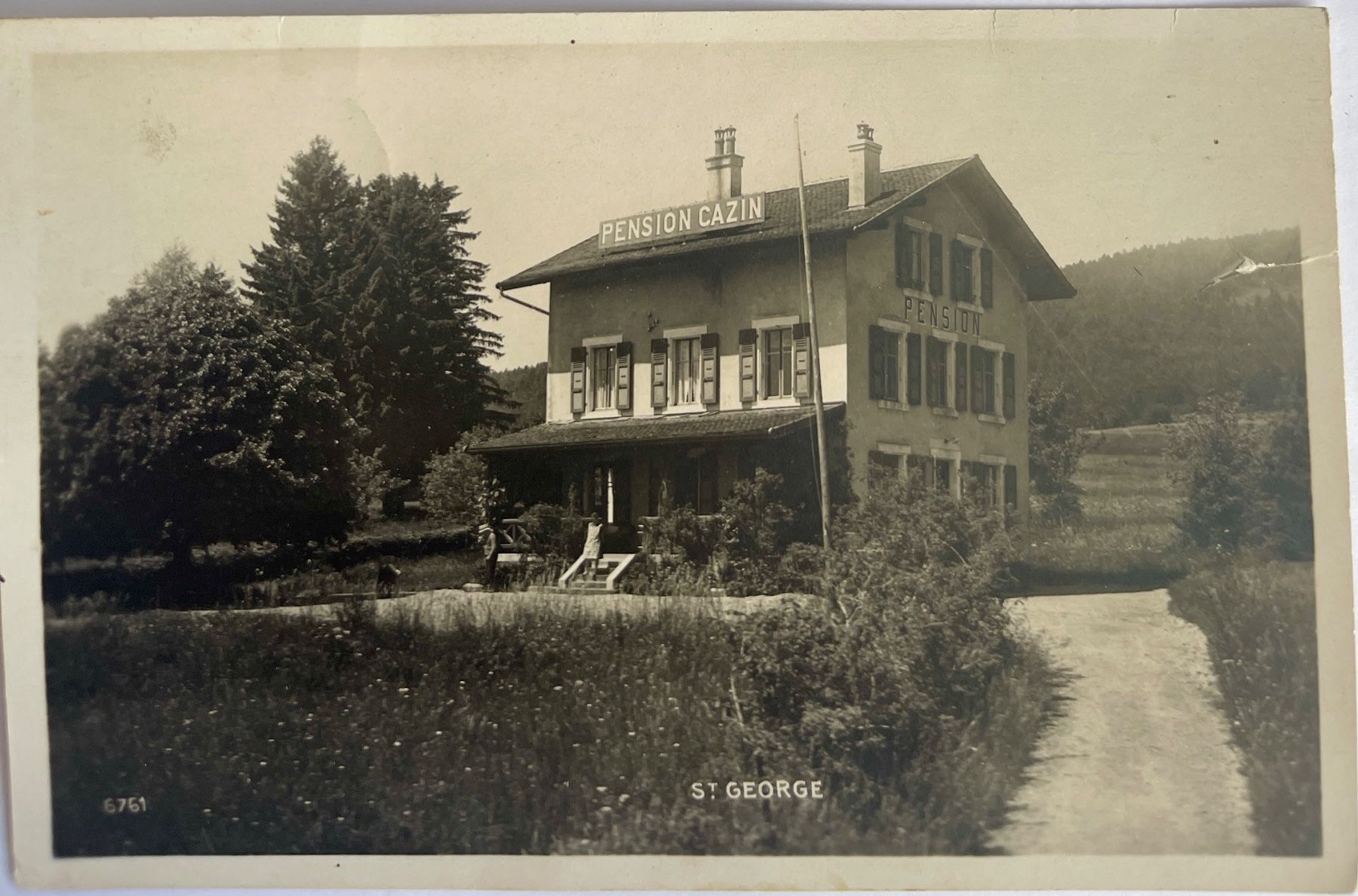 Ansichtskarten: ST. GEORGE - Pension Cazin 1924 – Gebraucht aus Lutry von Ediego