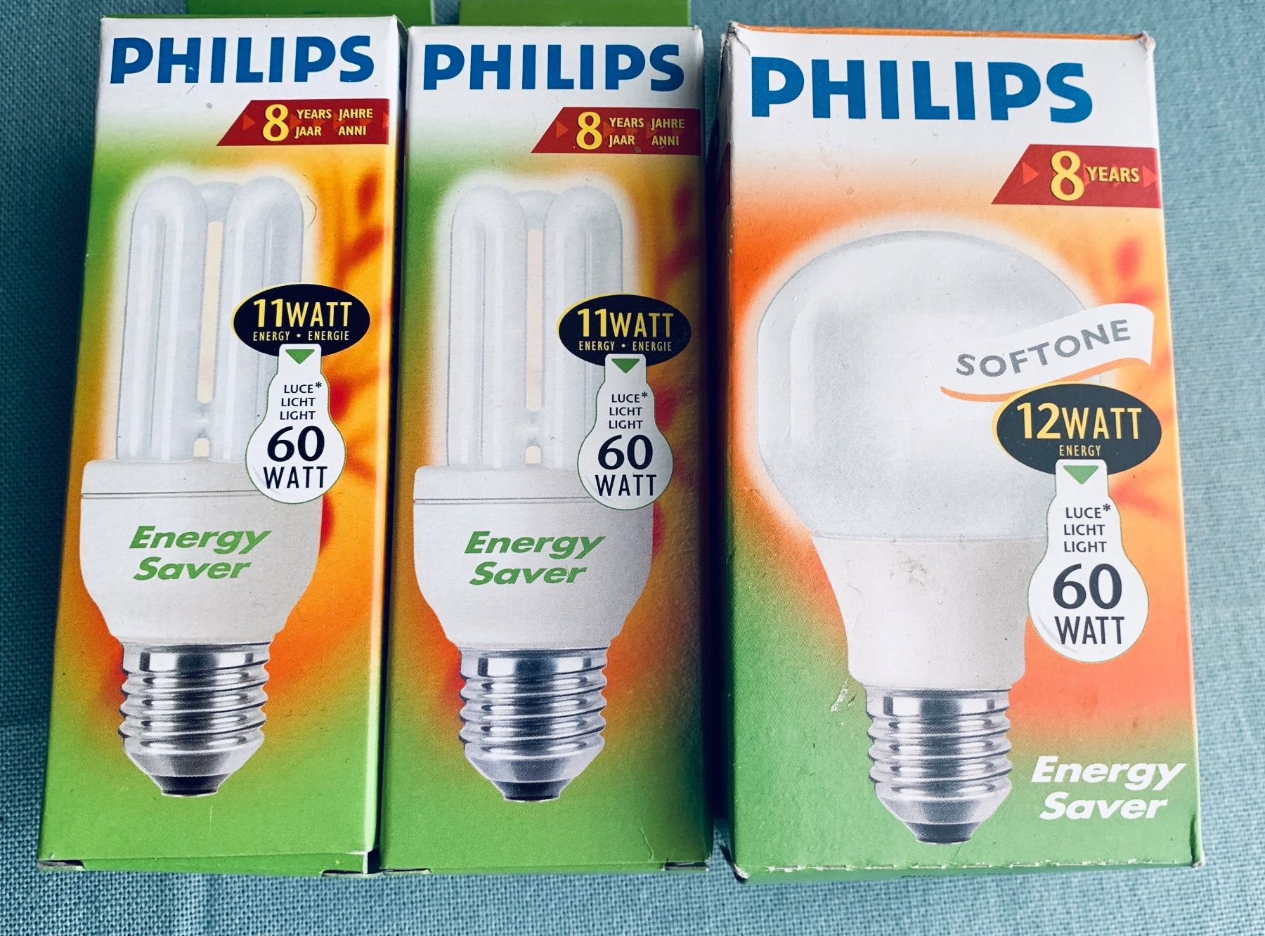 Philips Lampade: 3 Philips Leuchtmittel, 60 W, E27, Energy Safer – Nuovo e nell'imballaggio originale da Bern venduto da Flora.Sonea