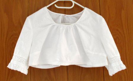 Vintage Dirndl-Bluse (weiss), ca. Gr. 48