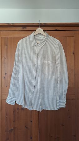 H&M Leinenhemd, Gr. L, gestreift - Sommer Look!