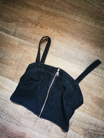 Schwarzes Jeans-Top Gr. M - perfekt für den Sommer!