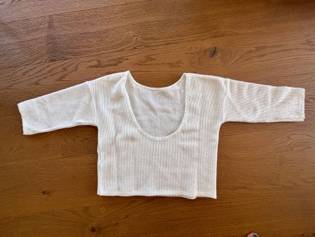 Braut Pullover kurz rückenfrei Strick Stickerei Hochzeit