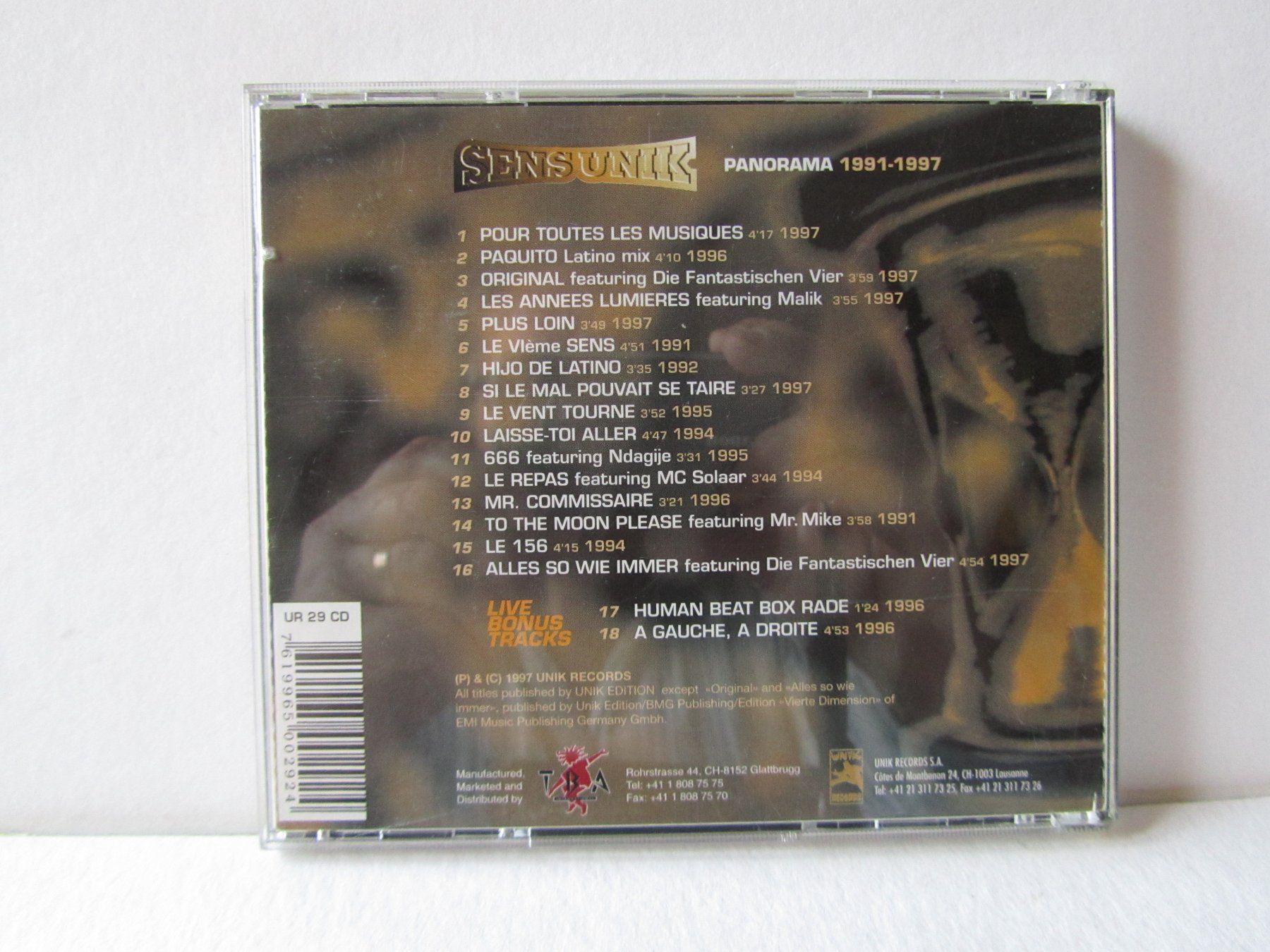 CD: Sens Unik, CD, Panorama 1991-1997 – Usato da Weiningen ZH venduto da dietsch57 1