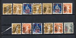 1915 - 30    Timbres avec Surcharge  voir Photos