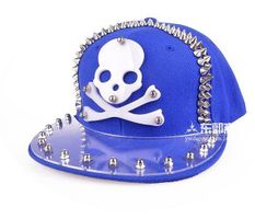 Basecap Totenkopf Nieten DUNKELBLAU Stacheln Skull Schädel